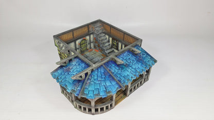 The Cobalt Dragon - 3DP4U Medieval Town | Miniature | Wargaming | Roleplaying Games | 32mm | Inn | Playable | Filament | 3d printed