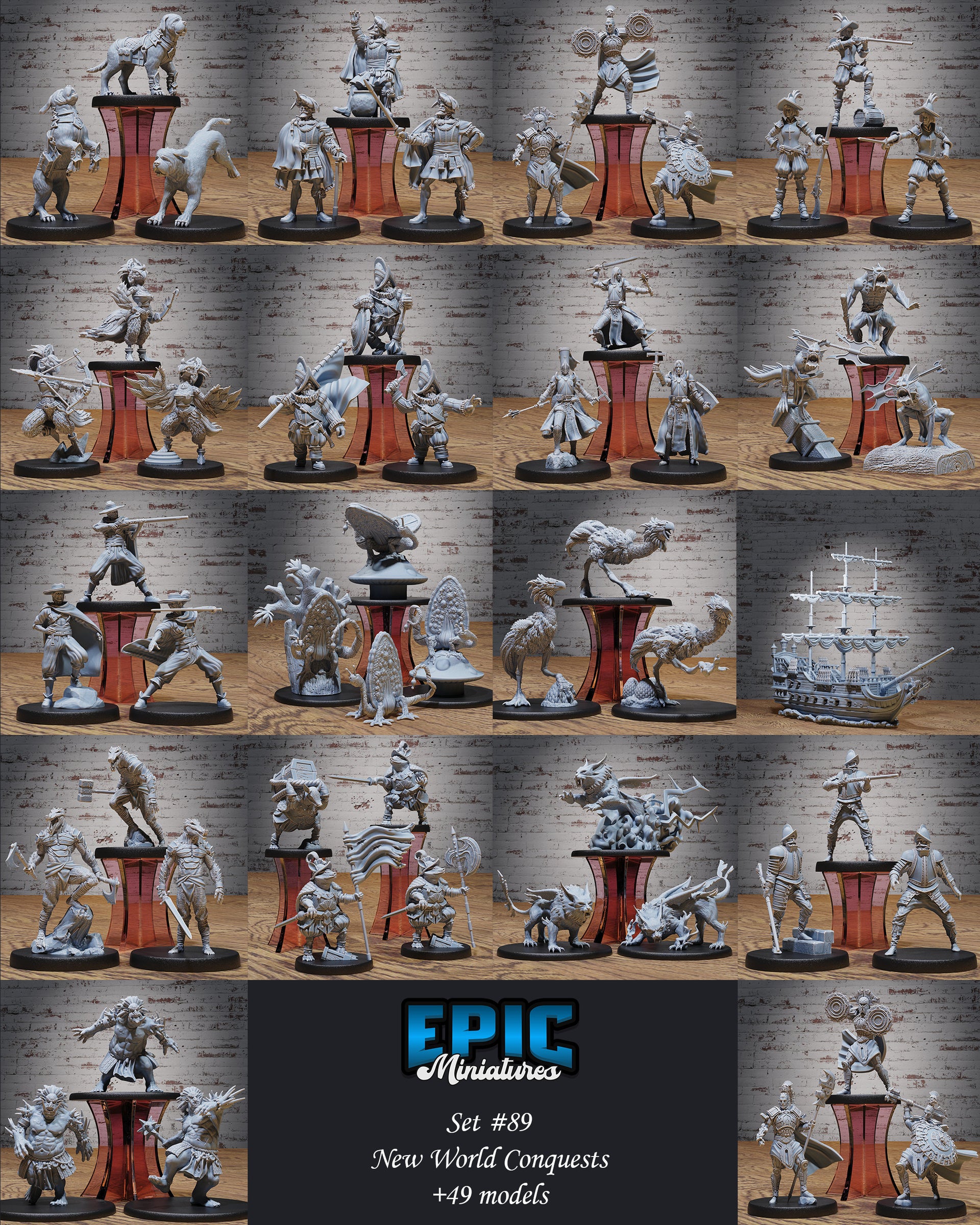 Conquest Leader - Epic Miniatures | New World Conquest | 28mm | 32mm | Armadillo Folk | Spanish | Captain | Commander