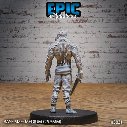 Crocodile Folk Warrior - Epic Miniatures | New World Conquest | 28mm | 32mm | Lizardfolk | Barbarian | Fighter
