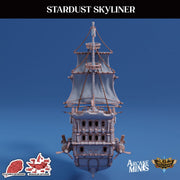 Stardust Skyliner Airship - Arcane Minis | 32mm | Destroyer | Sails | Pirate Ship