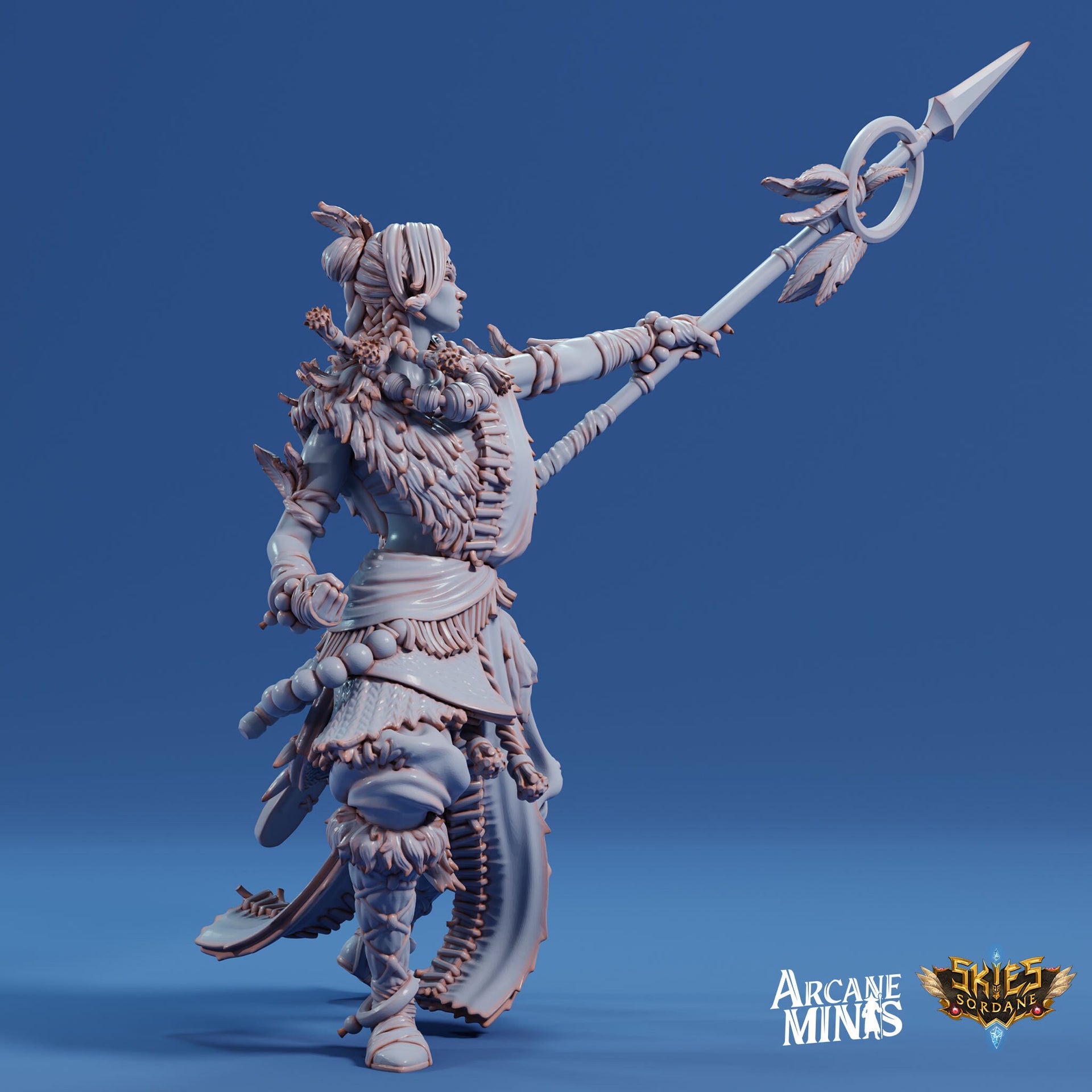 Human Monk Female - Arcane Minis | 32mm | The Nightmare Express | Martial Artist | Fighter