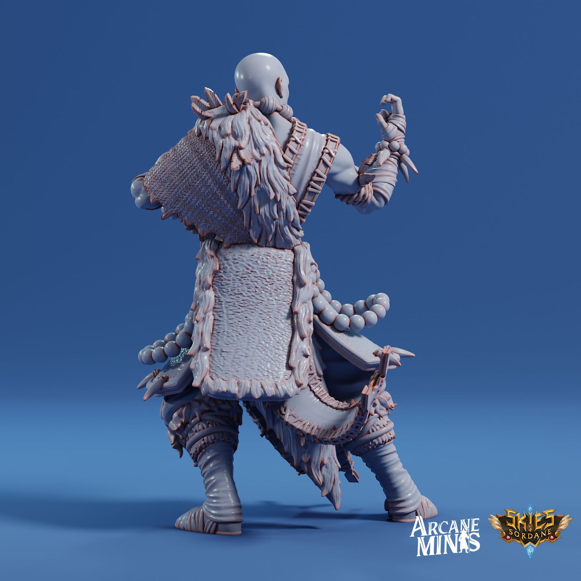 Human Monk Male- Arcane Minis | 32mm | The Nightmare Express | Martial Artist | Fighter