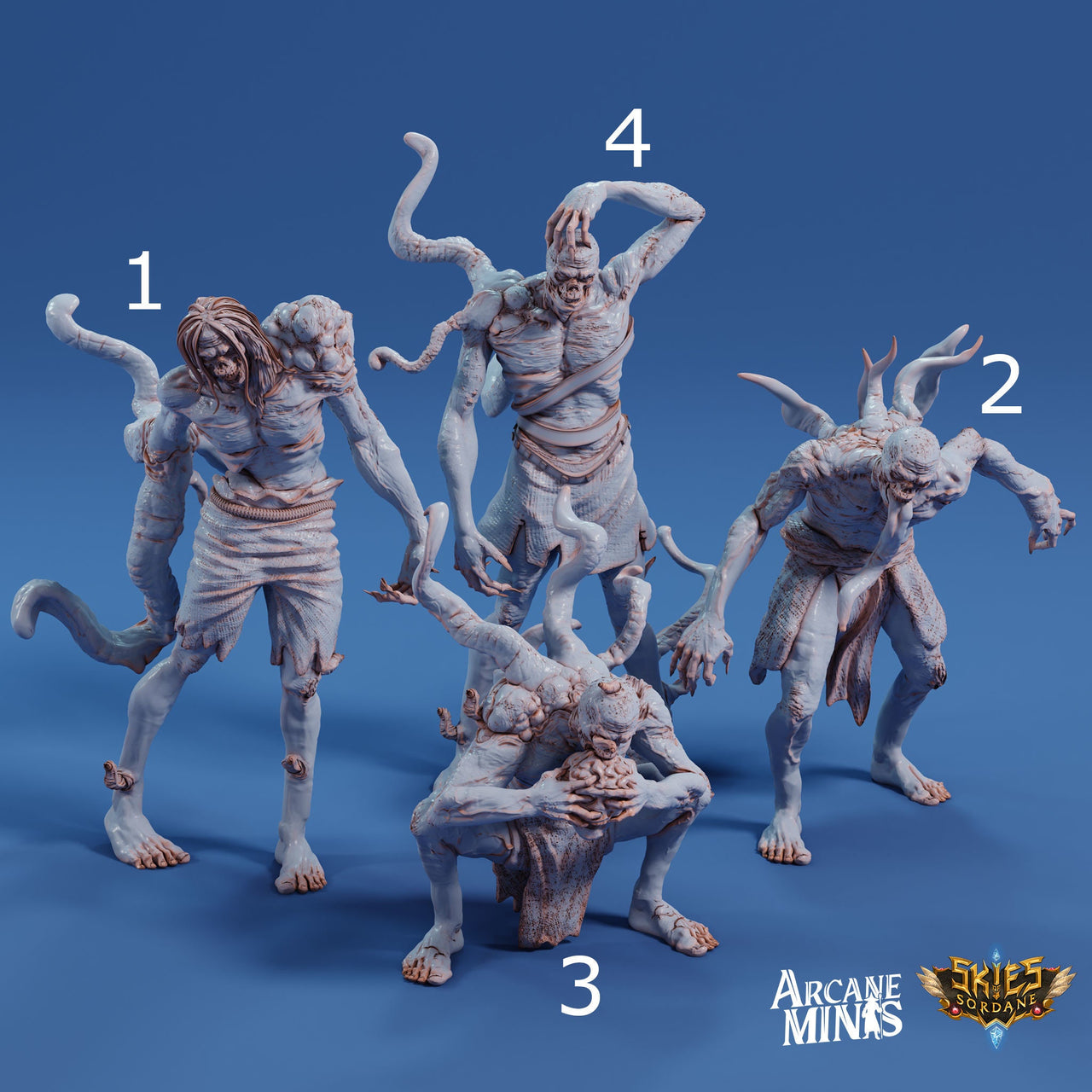 Void Zombie - Arcane Minis | 32mm | The Nightmare Express | Demon | Devil | Possessed | Chaos | Tentacle