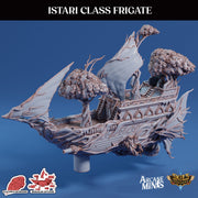 Istari Frigate - Arcane Minis | 32mm | Destroyer | Sails | Pirate Ship | Elf | Tree | Forest