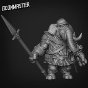 Elephant Spear Warrior - Goonmaster | Miniature | Wargaming | Roleplaying Games | 32mm | Soldier | Mercenary | Fighter