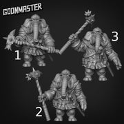 Elephant Hammer Warrior - Goonmaster | Miniature | Wargaming | Roleplaying Games | 32mm | Soldier | Mercenary | Fighter