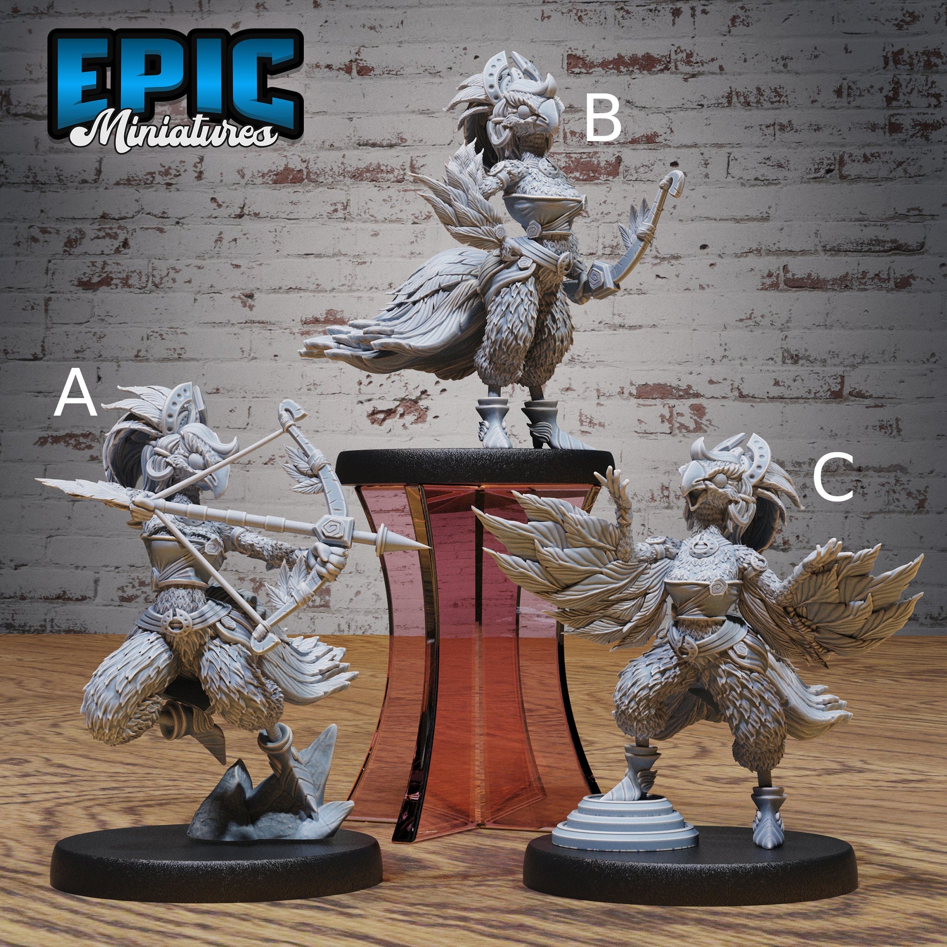 Parrot Bird Folk Female - Epic Miniatures | New World Conquest | 28mm | 32mm | Archer | Scout | Ranger | Rogue