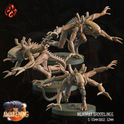 Nilvorax Broodlings, Xeno Soldiers - Crippled God Foundry - The Awakening | 32mm | Scifi | Modular | Alien Hives
