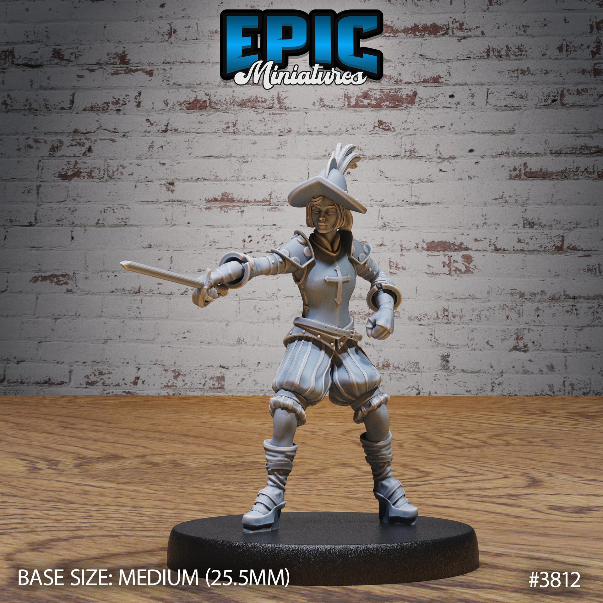 Young Conquistador Female - Epic Miniatures | New World Conquest | 28mm | 32mm | Spanish | Knight | Musketeer