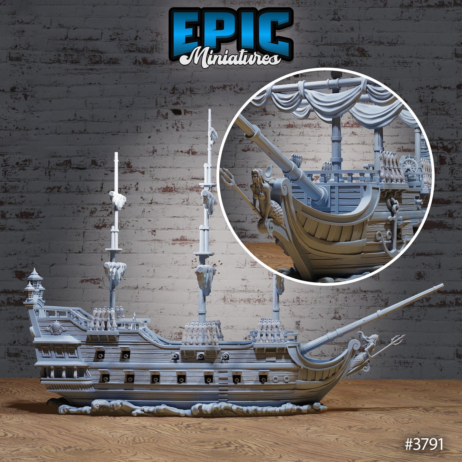 Treasure Galleon Ship- Epic Miniatures | New World Conquest | 28mm | 32mm | Spanish | Pirate Ship | Navy