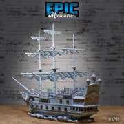 Treasure Galleon Ship- Epic Miniatures | New World Conquest | 28mm | 32mm | Spanish | Pirate Ship | Navy