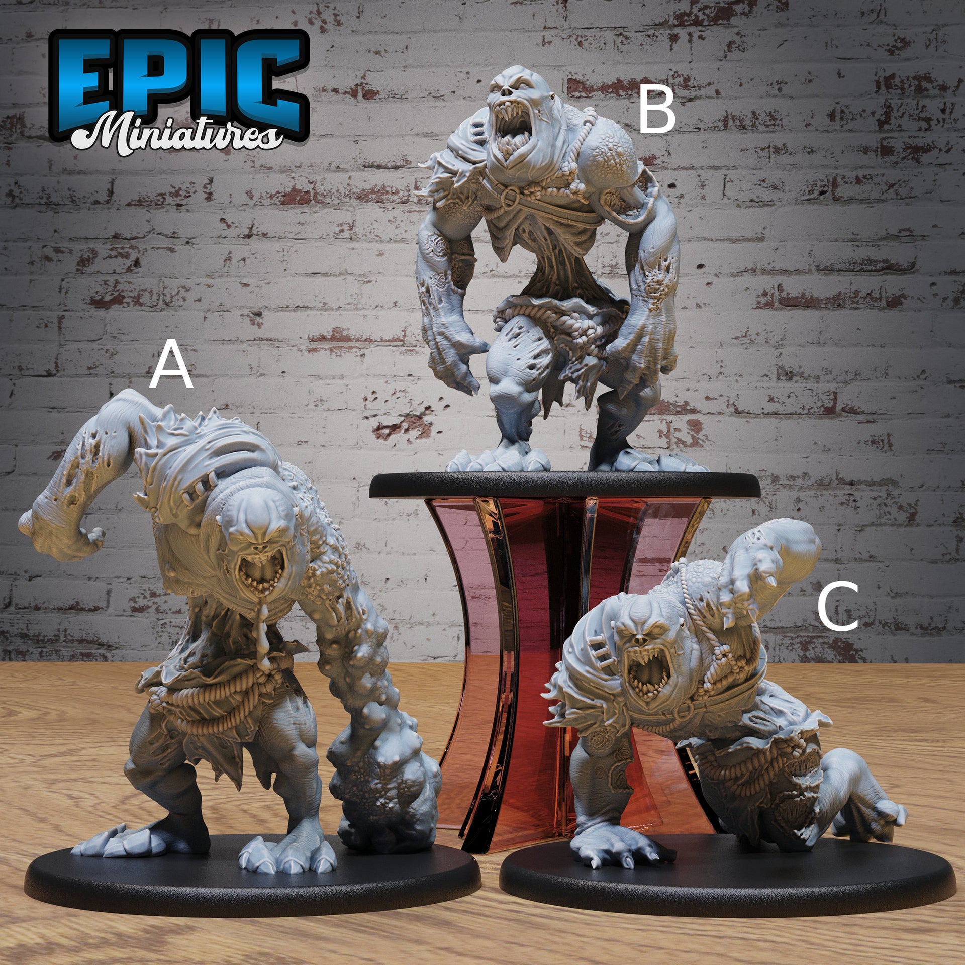 Big Flesh Ghoul - Epic Miniatures | Gruesome Graveyard | 28mm | 32mm | Zombie | Undead | Demon