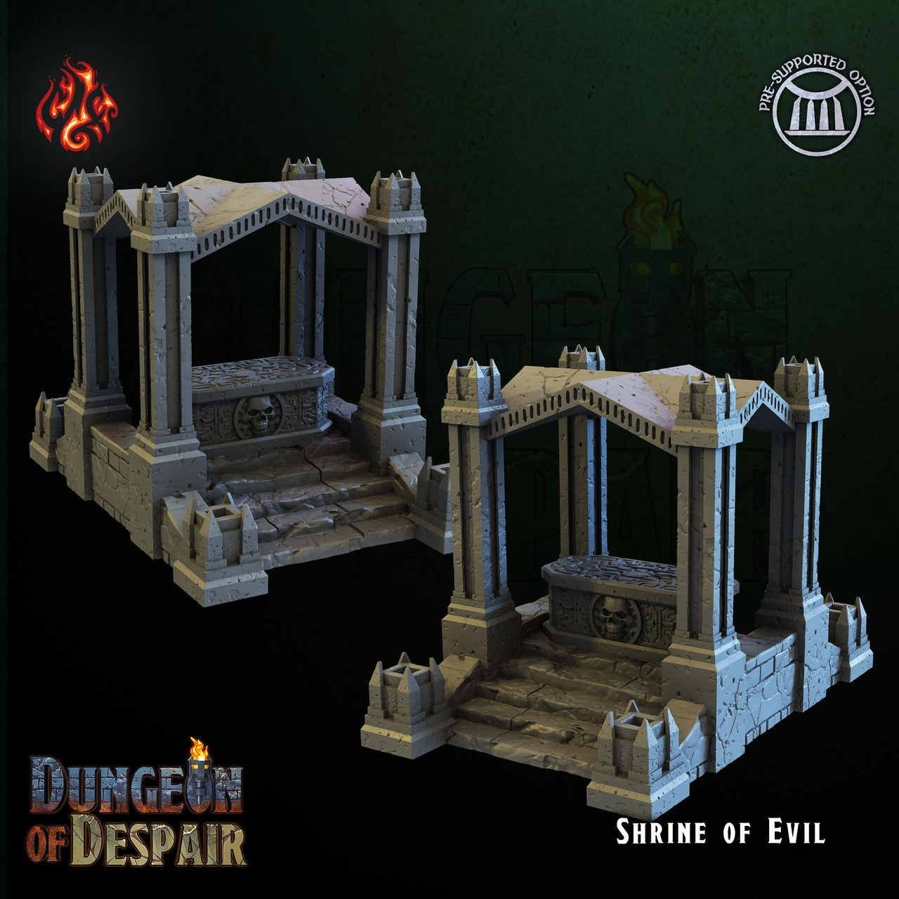 Shrine of Evil- Crippled God Foundry, Dungeon of Despair | 32mm | Tomb | Coffin | Altar | Crypt