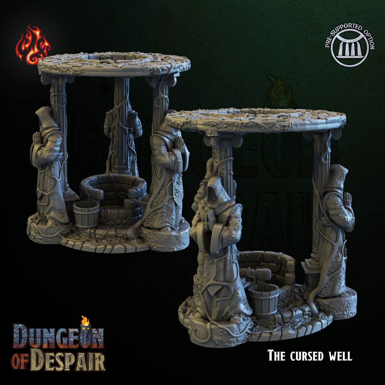 The Cursed Well - Crippled God Foundry, Dungeon of Despair | 32mm | Tomb | Altar | Chrine | Statue | Cult