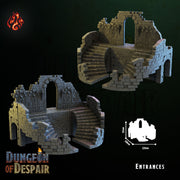 Dungeon Entrances - Crippled God Foundry, Dungeon of Despair | 32mm | Centerpieces | Crypt | Tomb | Stairs