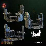 Dungeon Entrances - Crippled God Foundry, Dungeon of Despair | 32mm | Centerpieces | Crypt | Tomb | Stairs