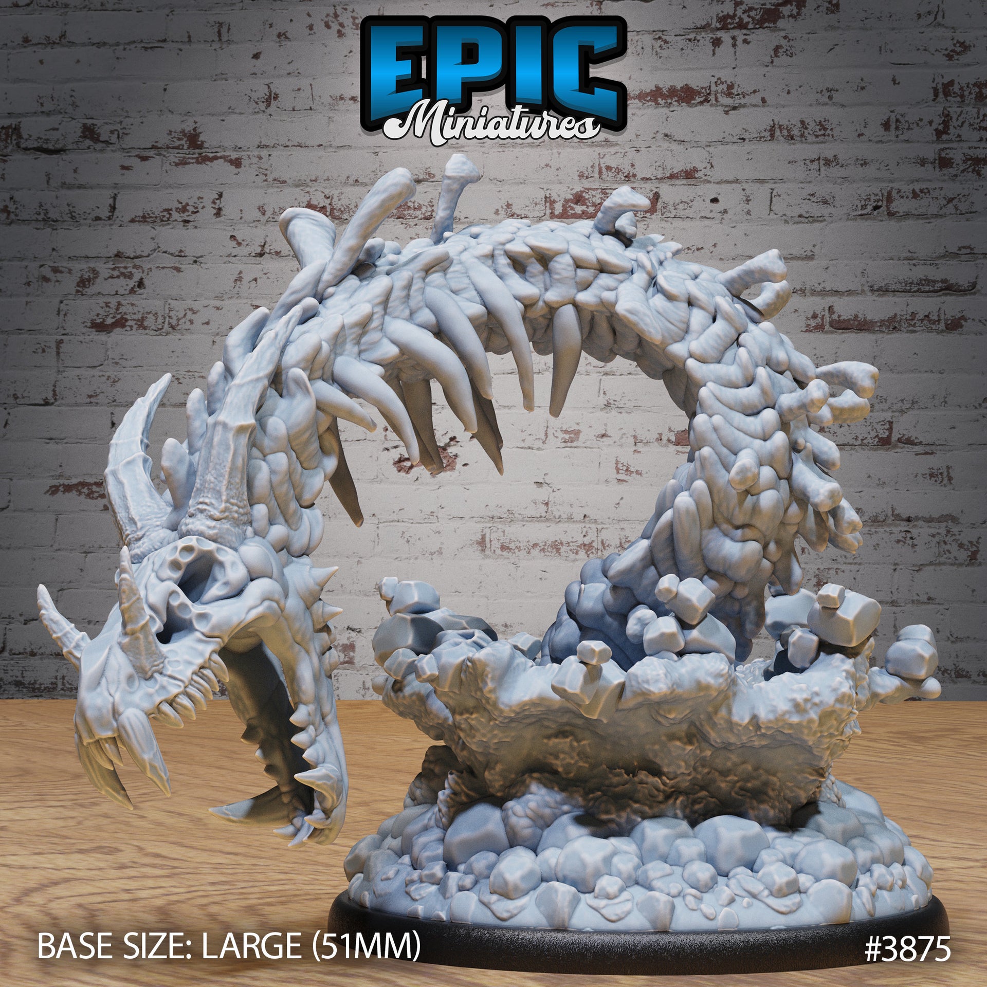 Bone Naga - Epic Miniatures | Gruesome Graveyard | 28mm | 32mm | Zombie | Undead | Demon | Dragon | Wyvern