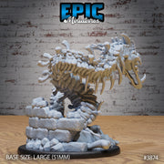 Bone Naga - Epic Miniatures | Gruesome Graveyard | 28mm | 32mm | Zombie | Undead | Demon | Dragon | Wyvern