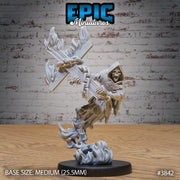 Fire Ghost Skeleton- Epic Miniatures | Gruesome Graveyard | 28mm | 32mm | Undead | Haunted | Demon | Spirit