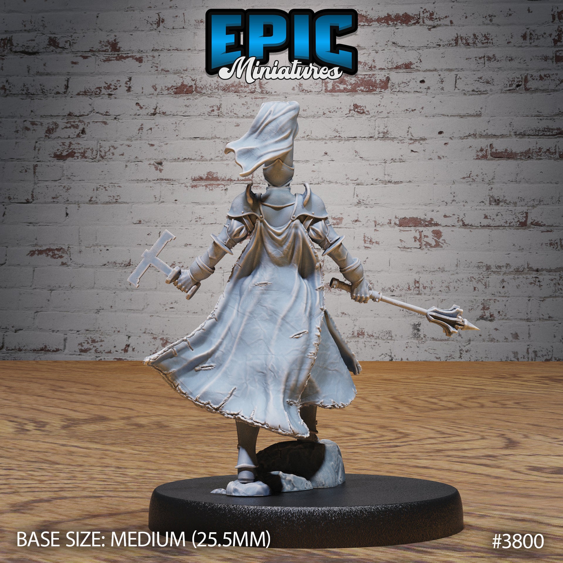 New World Cleric Female - Epic Miniatures | New World Conquest | 28mm | 32mm | Knight | Zealot | Crusader