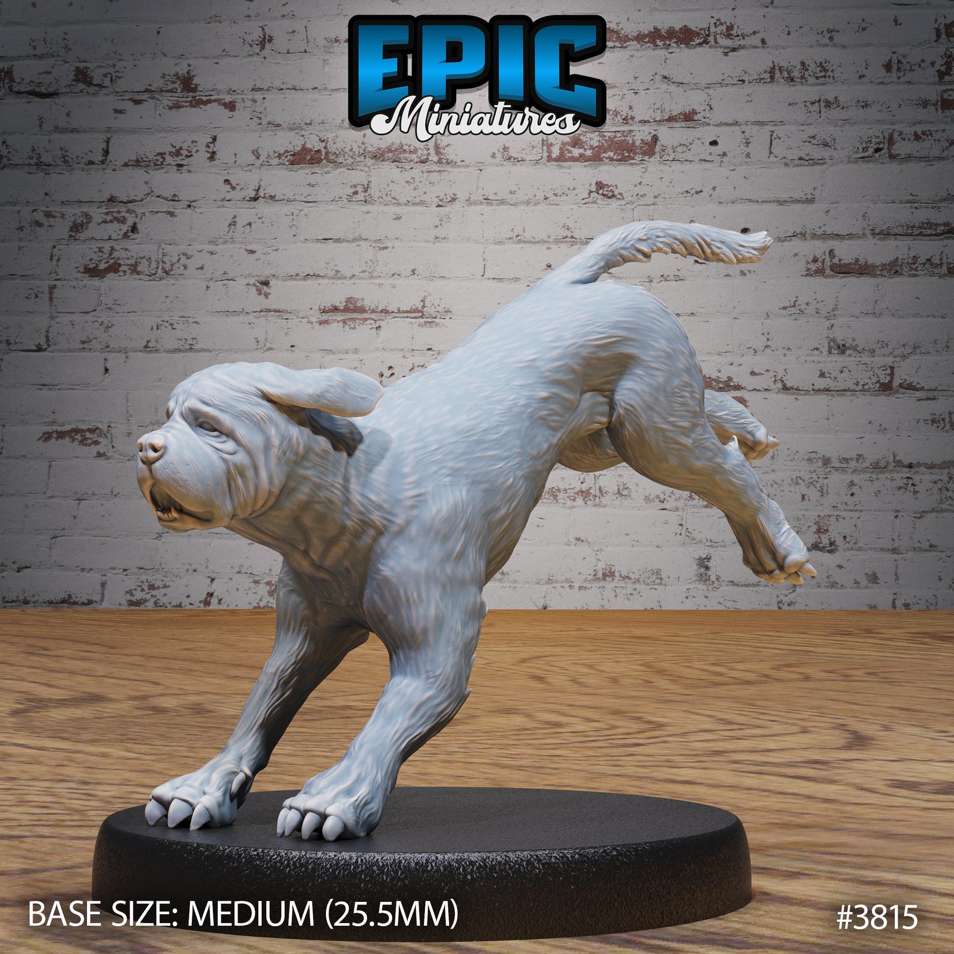 Raid Dog - Epic Miniatures | New World Conquest | 28mm | 32mm | Armor | Hunting | mastiff
