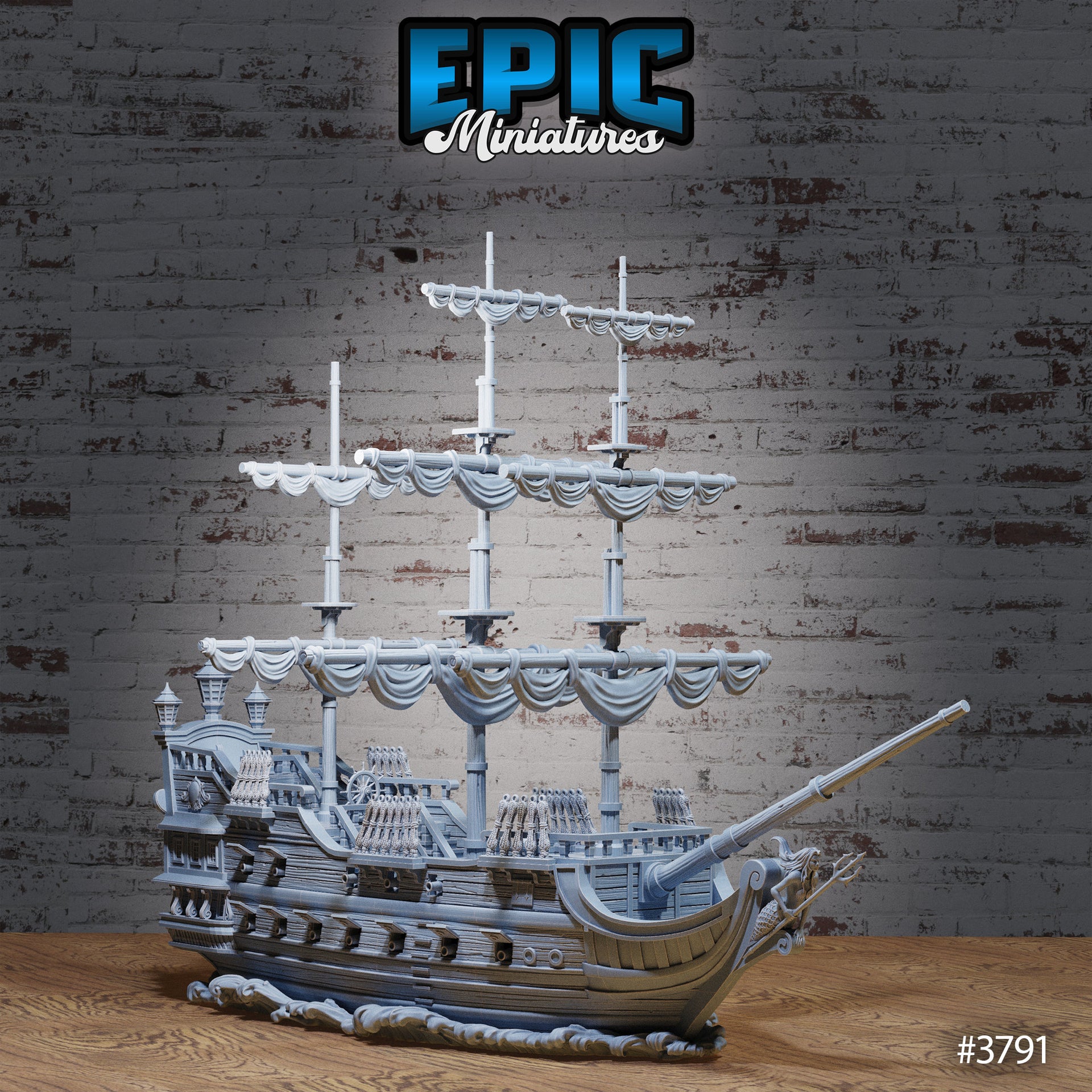 Treasure Galleon Ship- Epic Miniatures | New World Conquest | 28mm | 32mm | Spanish | Pirate Ship | Navy