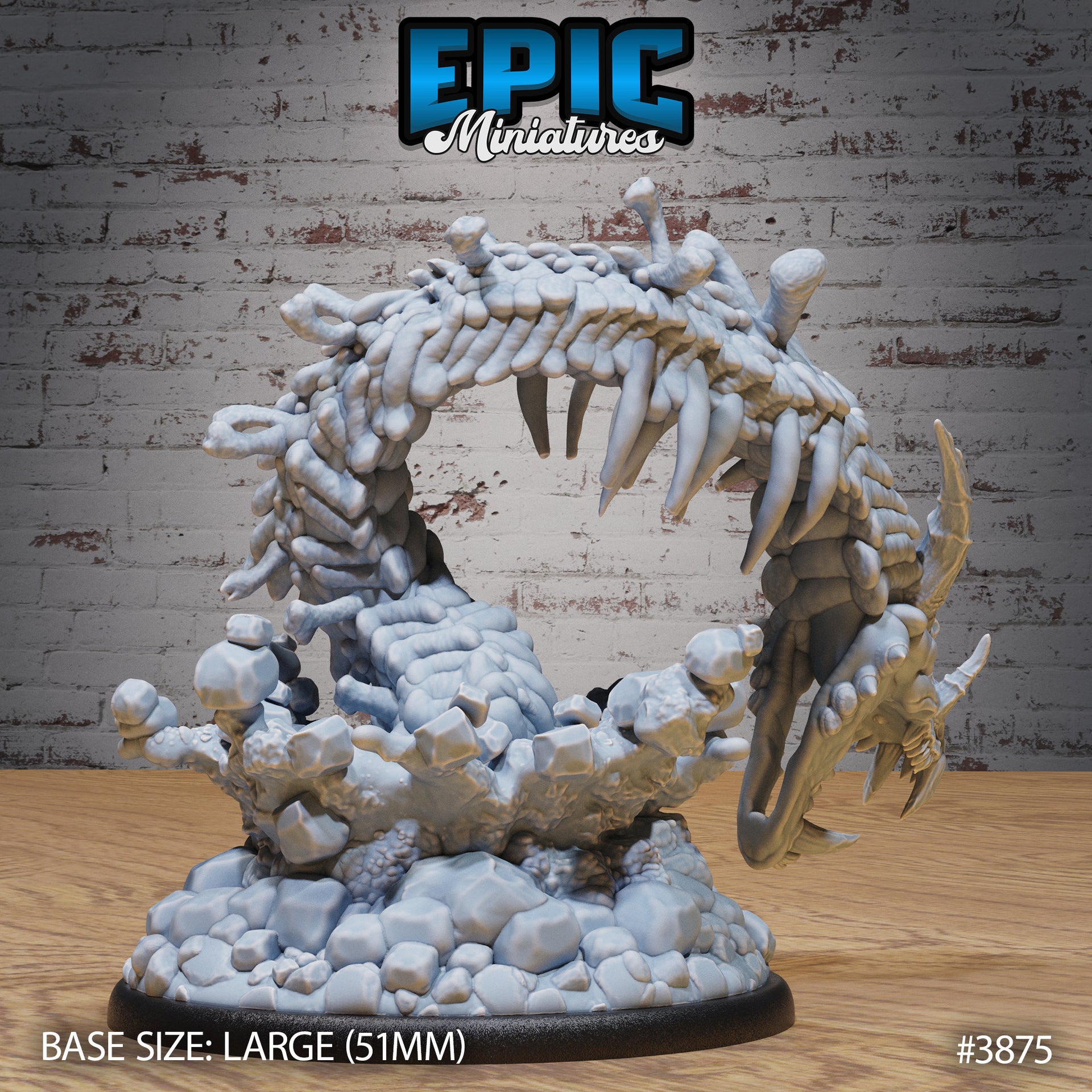 Bone Naga - Epic Miniatures | Gruesome Graveyard | 28mm | 32mm | Zombie | Undead | Demon | Dragon | Wyvern