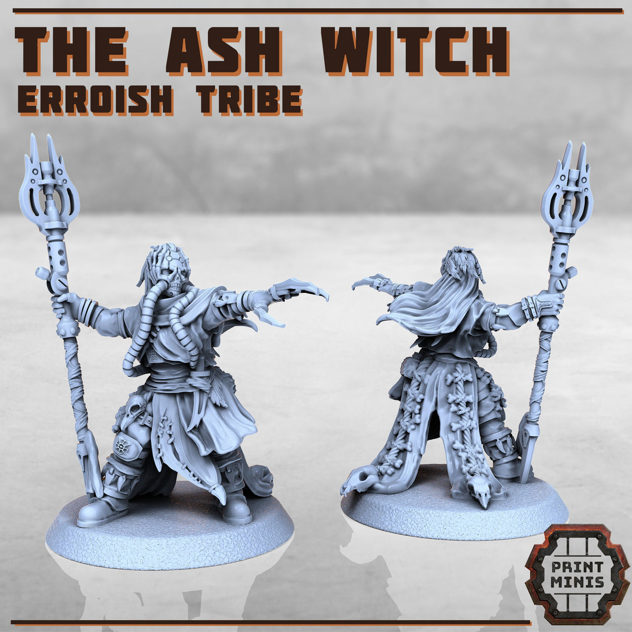 The Ash Witch - Print Minis | Sci Fi | Light Infantry | Imperial | 28mm Heroic | Erroish Tribe | Psychic | Mutant | Priest