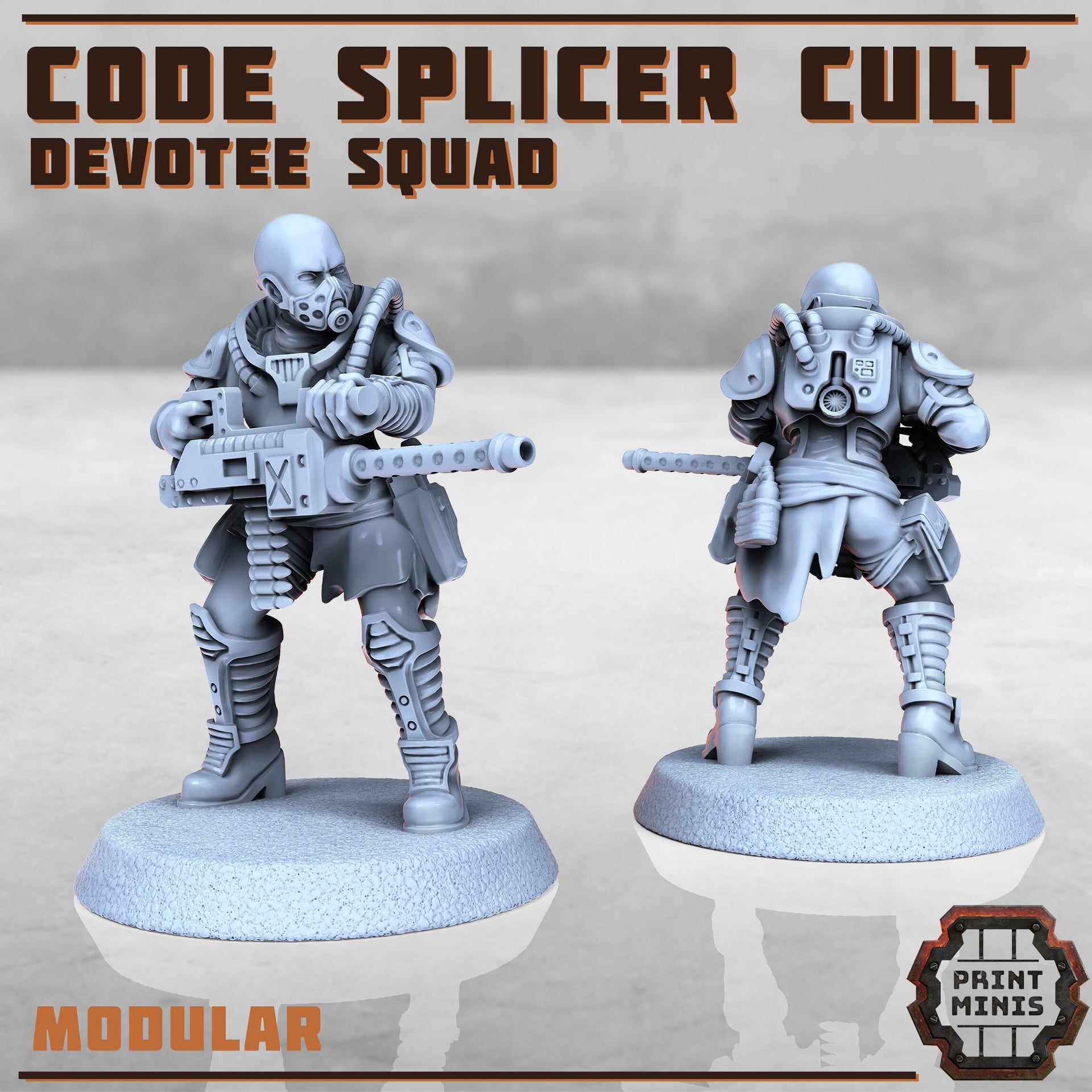 Code Splicer AcCultolyte - Print Minis | Sci Fi | Light Infantry | 28mm Heroic | Wasteland | Apocalypse | Cultist | Alien Hybrid