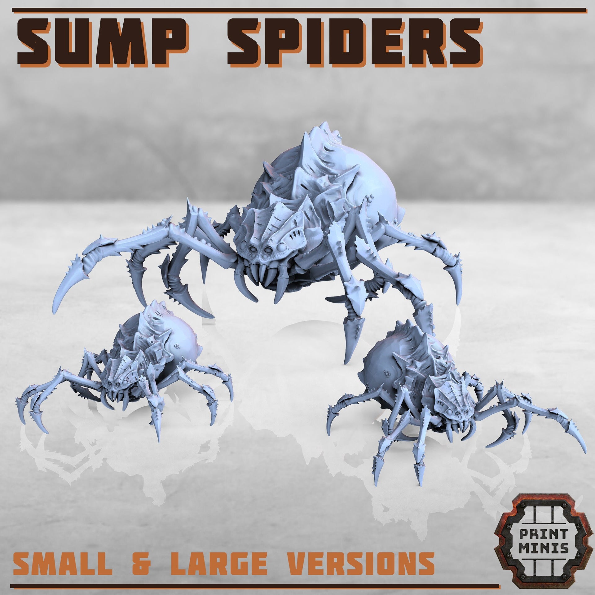 Sump Spider - Print Minis | Sci Fi | 28mm Heroic | Demon | Alien | Space Bug
