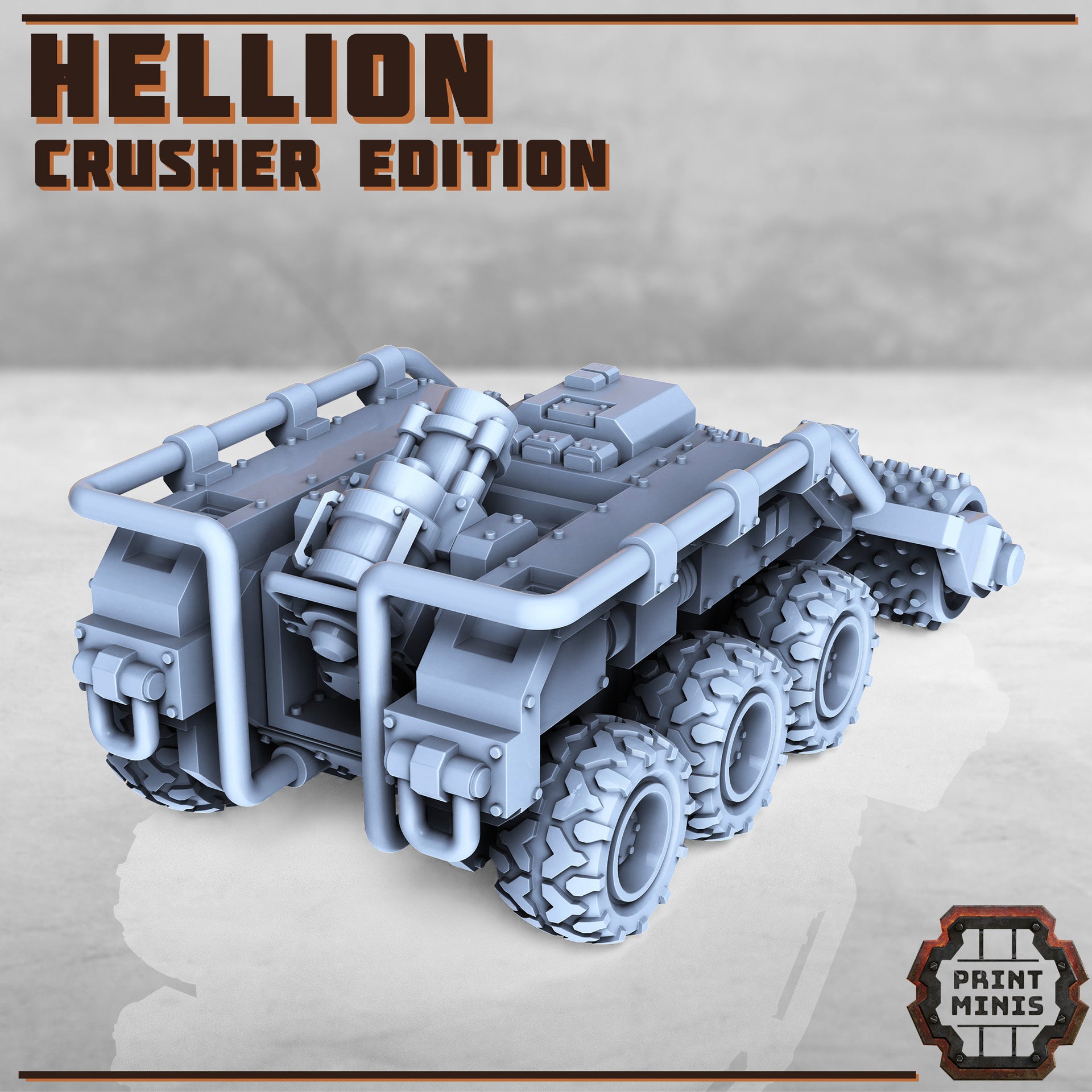 Hellion, Crusher - Print Minis | Sci Fi | Tank | Drone | Crawler | Mortar | Driller