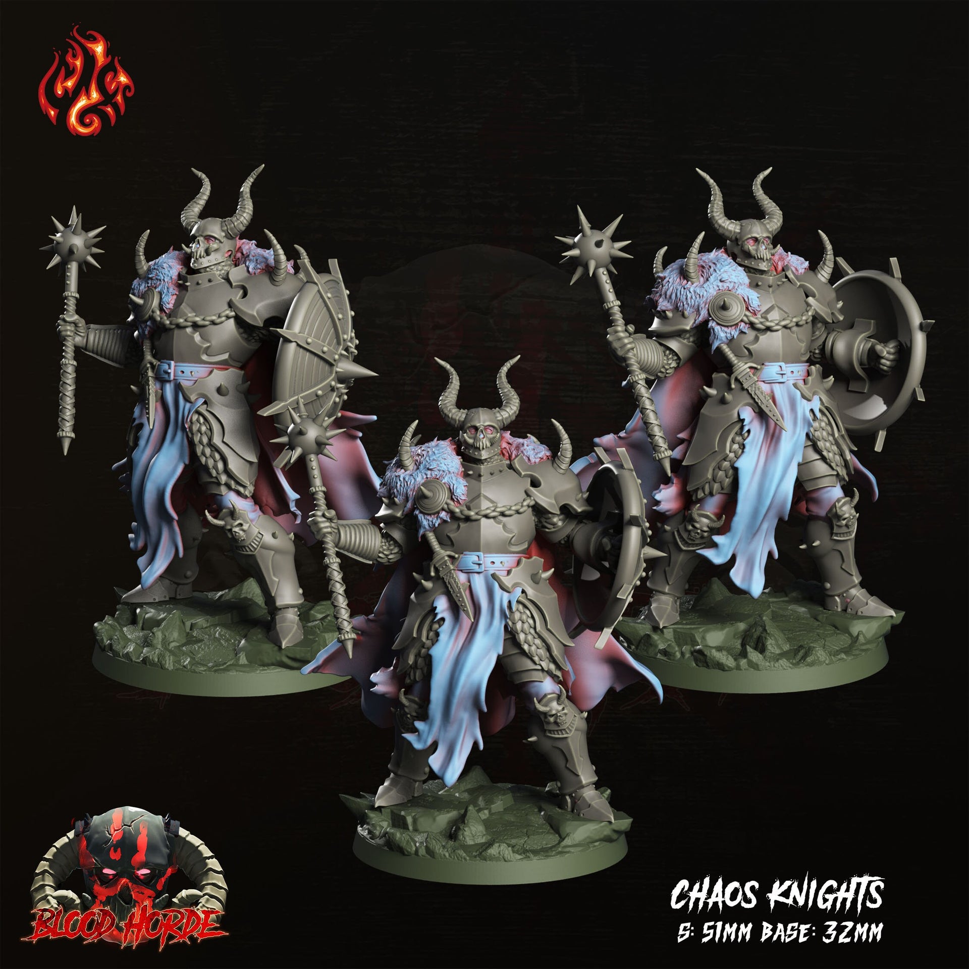 Chaos Knight - Crippled God Foundry | 32mm | Blood Horde | Barbarian | Champion | Viking | Lord