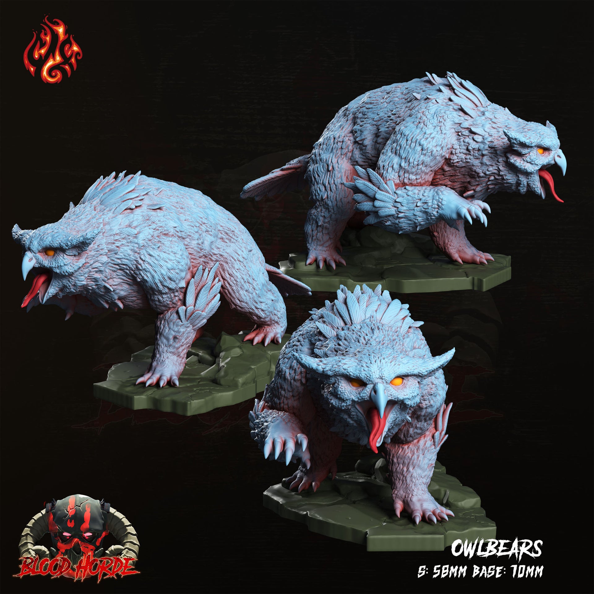 Owlbears - Crippled God Foundry | 32mm | Blood Horde | Monster