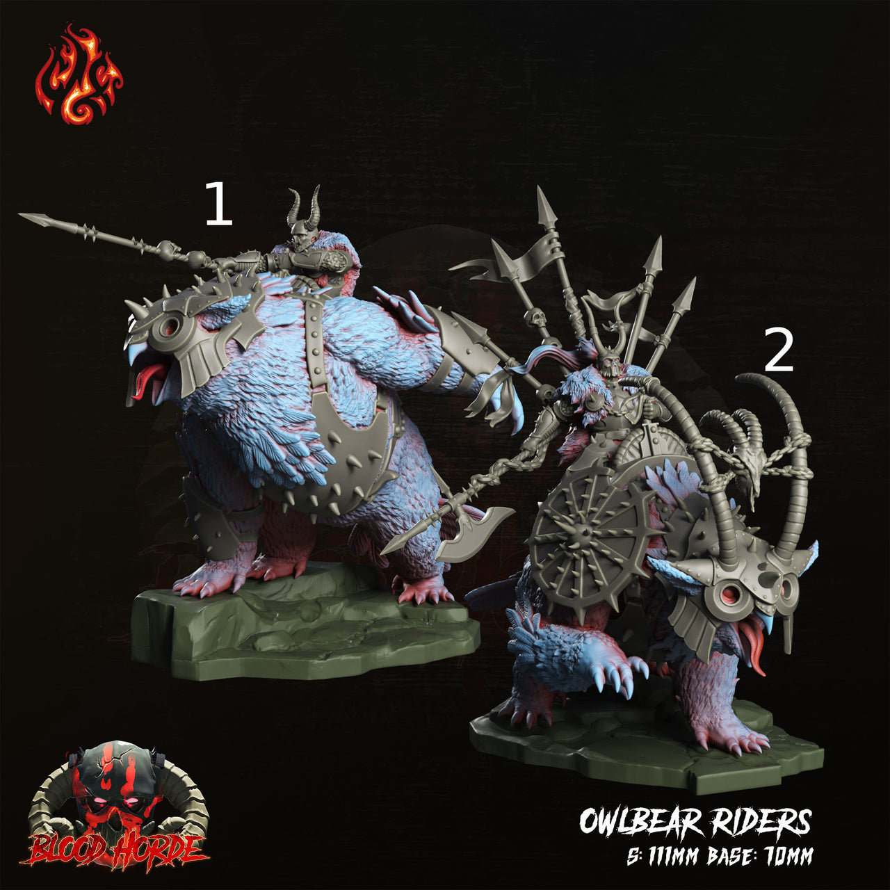 Owlbears - Crippled God Foundry | 32mm | Blood Horde | Champion | Cavalry | Chaos Knight