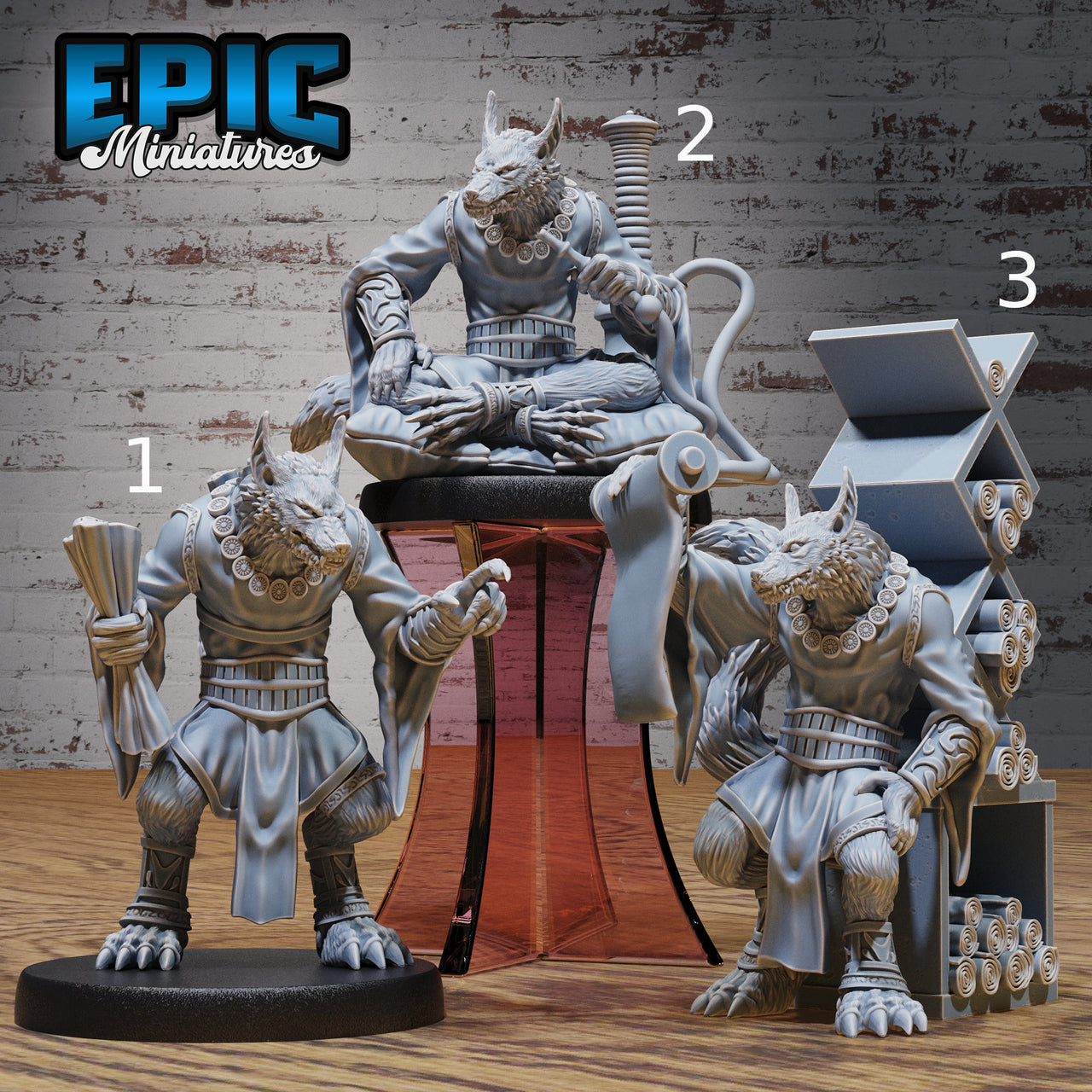 Arcanaloth - Epic Miniatures | 28mm | 32mm | Demonic Guild | Demon | Tabaxi | Wolf man