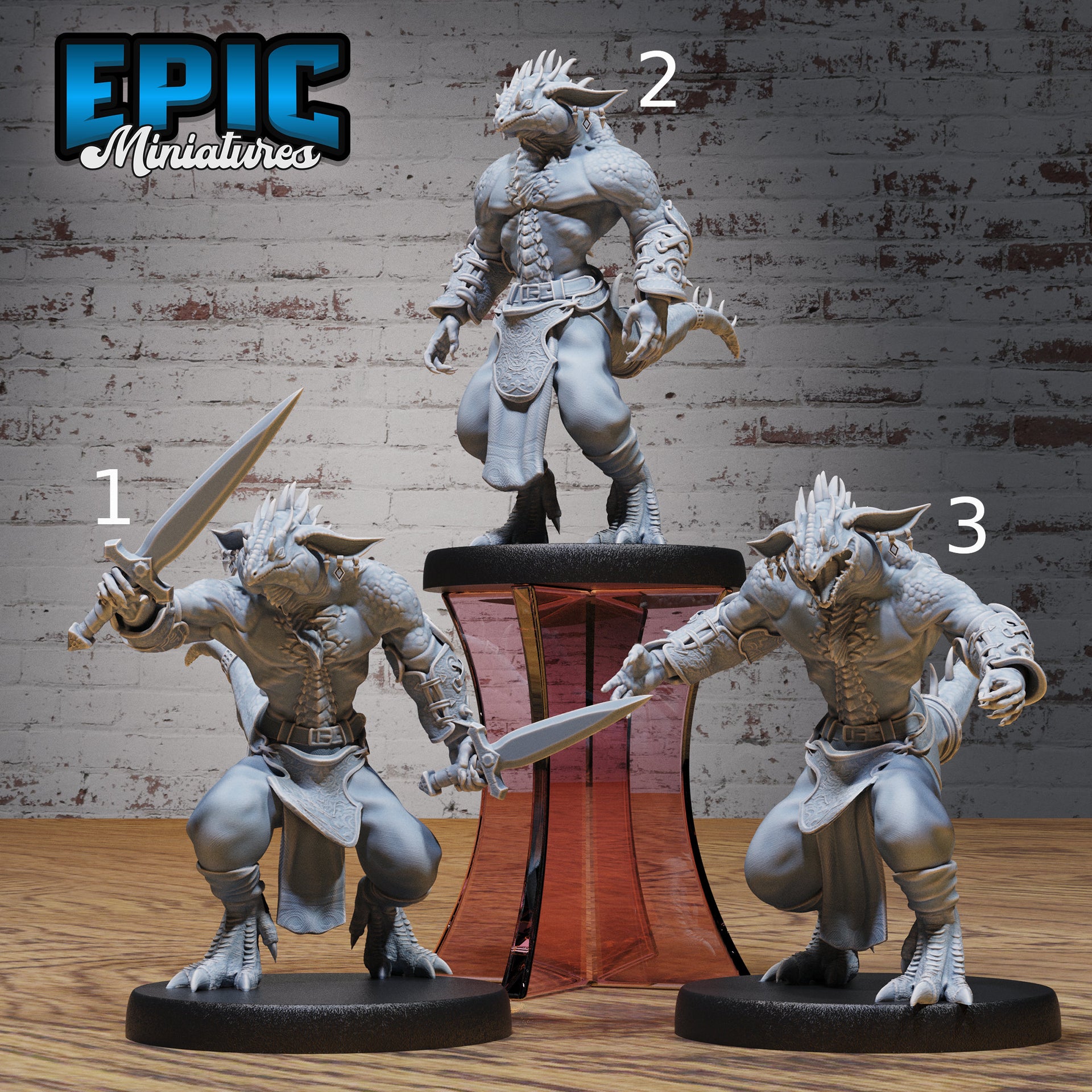 Lizard Folk Thug - Epic Miniatures | 28mm | 32mm | Demonic Guild | Assassin | Bandit | Mercenary