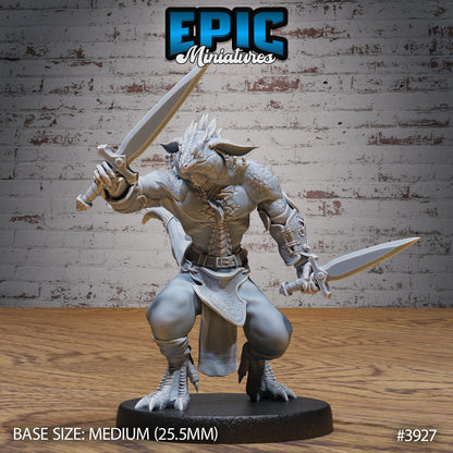 Lizard Folk Thug - Epic Miniatures | 28mm | 32mm | Demonic Guild | Assassin | Bandit | Mercenary