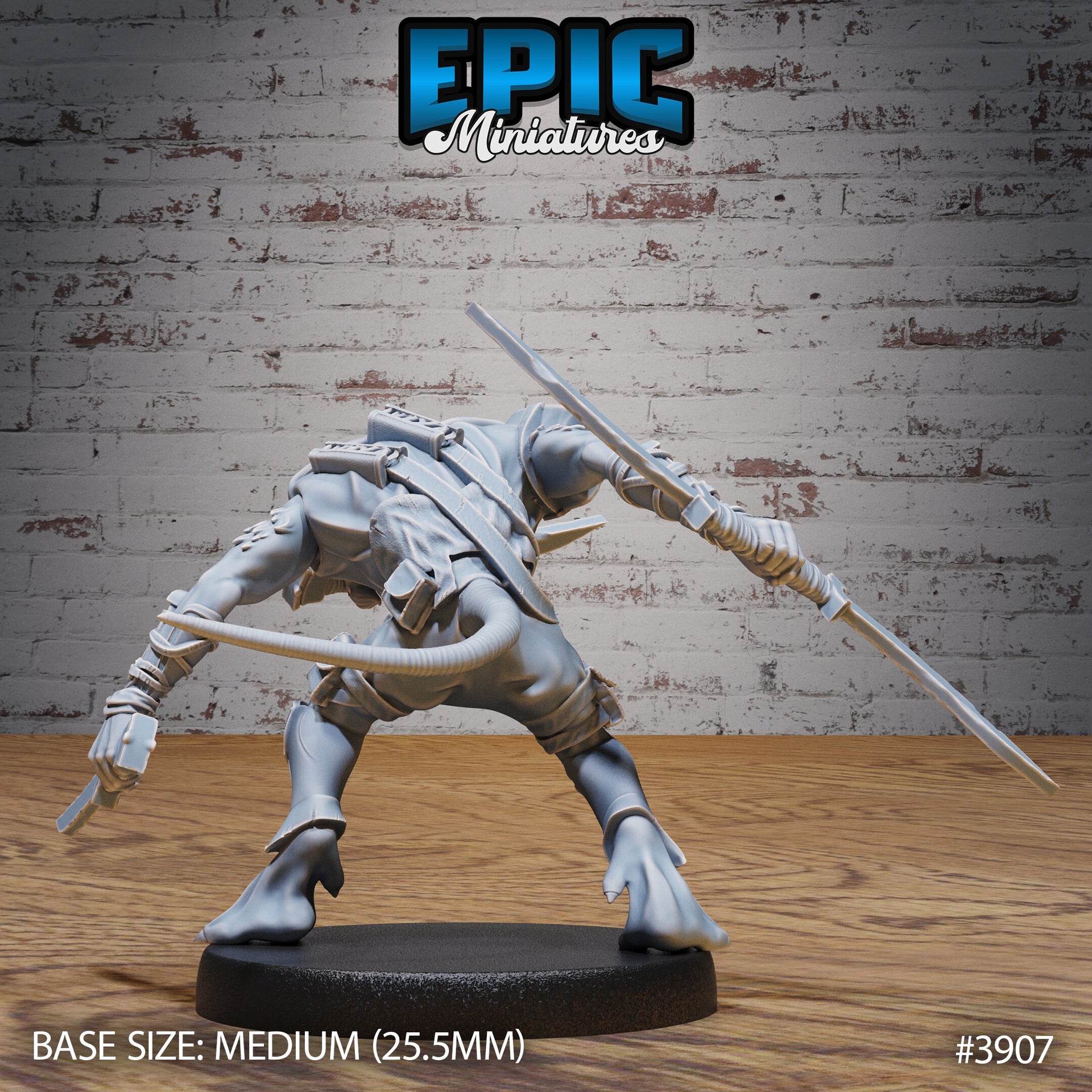 Veteran Rat Folk Thief - Epic Miniatures | 28mm | 32mm | Demonic Guild | Assassin | Bandit