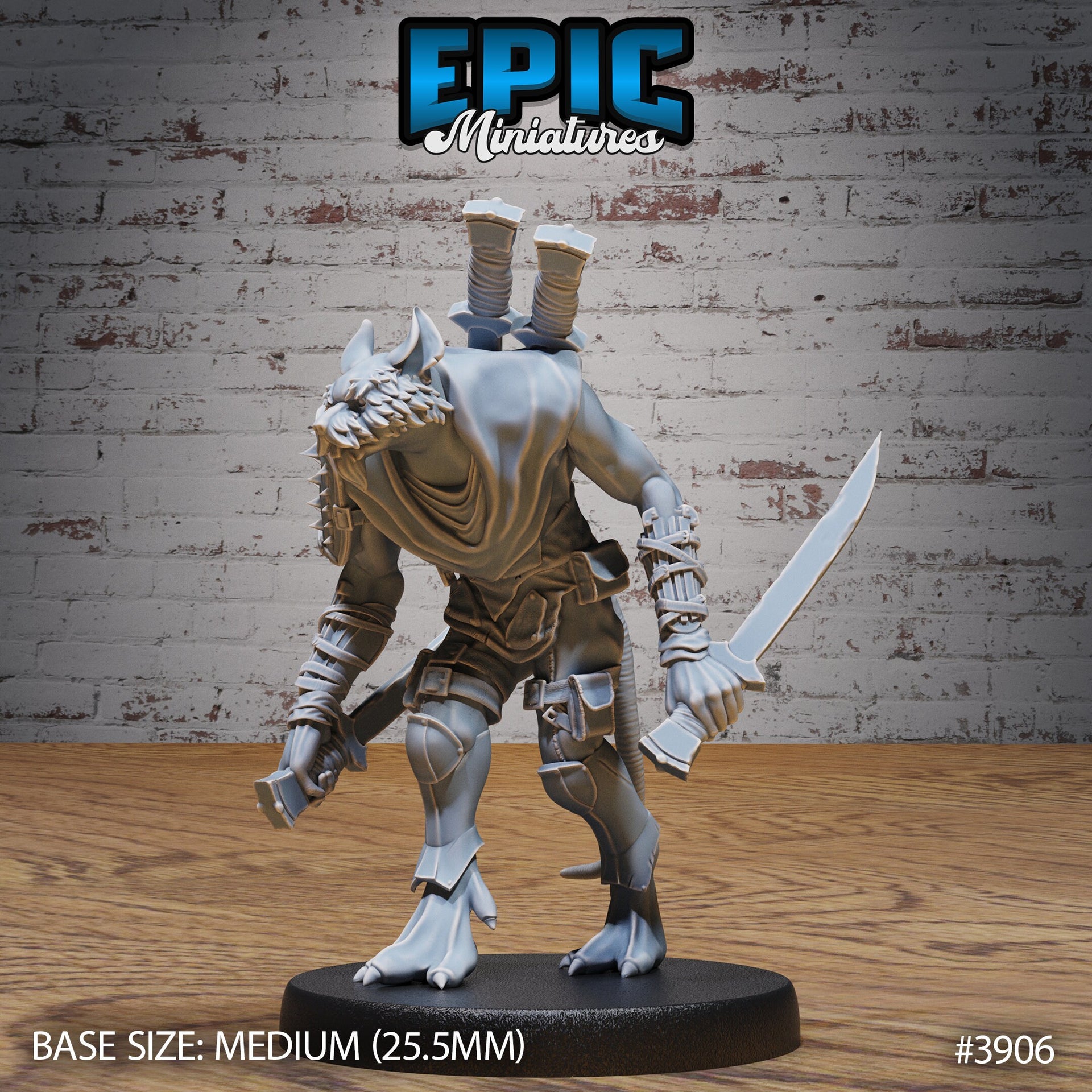 Veteran Rat Folk Thief - Epic Miniatures | 28mm | 32mm | Demonic Guild | Assassin | Bandit