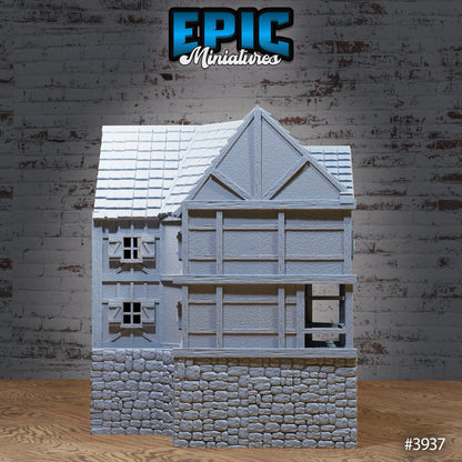 City House Corner Piece - Epic Miniatures | 28mm | 32mm | Demonic Guild | Town | City | Village
