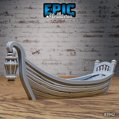 Harbor Boats - Epic Miniatures | Sinister Harbor | D&D | Wargaming | Roleplaying Games | 32mm | Sail | Shipwreck