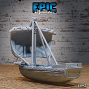 Harbor Boats - Epic Miniatures | Sinister Harbor | D&D | Wargaming | Roleplaying Games | 32mm | Sail | Shipwreck