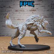 Undead Dire Wolf - Epic Miniatures | Gruesome Graveyard | 28mm | 32mm | Zombie | Skeleton | Rotting