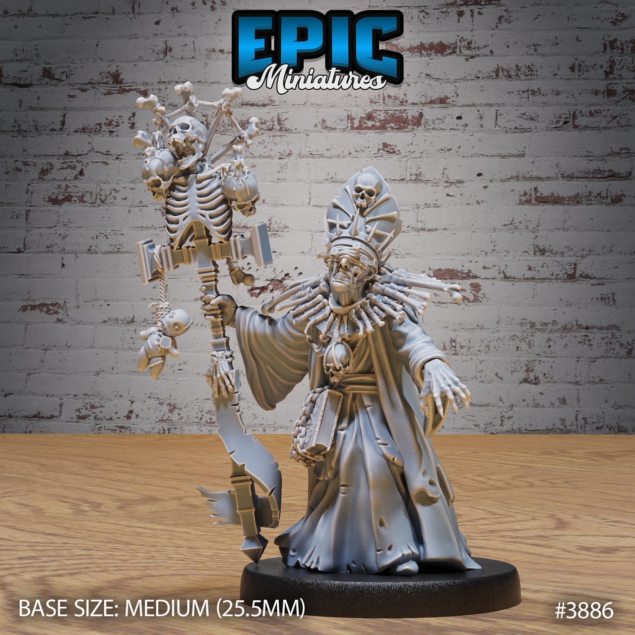 Arch-Necromancer - Epic Miniatures | Gruesome Graveyard | 28mm | 32mm | Necromancer | Skeleton | Warlock | Lich
