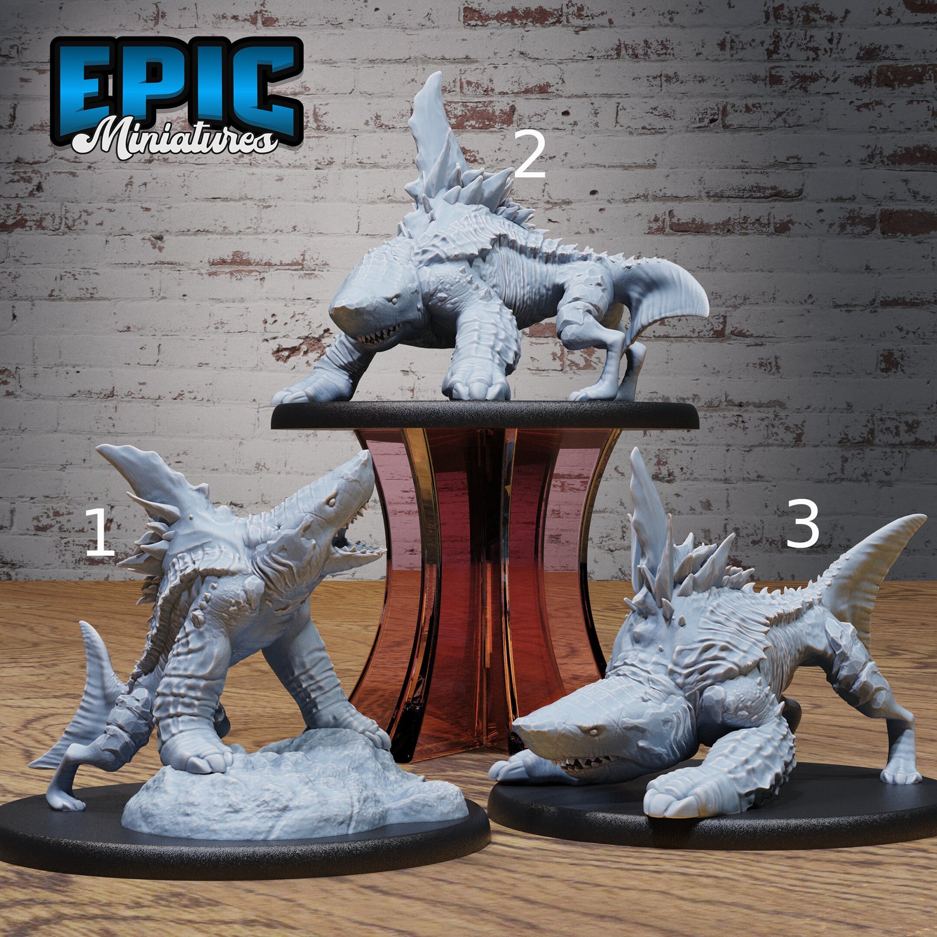 Shark Dog - Epic Miniatures | 32mm | Sinister Harbor | Sea Monster | Land Shark