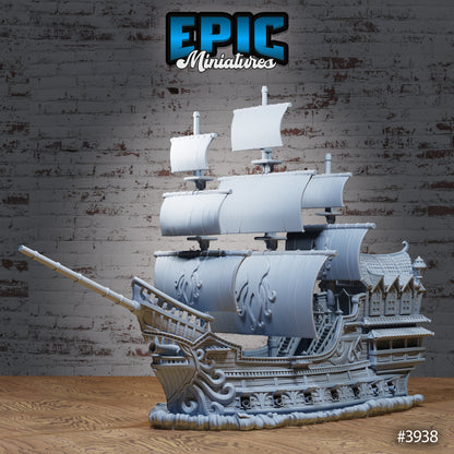 Dark Ship Calypso - Epic Miniatures | Sinister Harbor | 28mm | 32mm | Ghost Ship | Davy Jones | Octopus | Pirate
