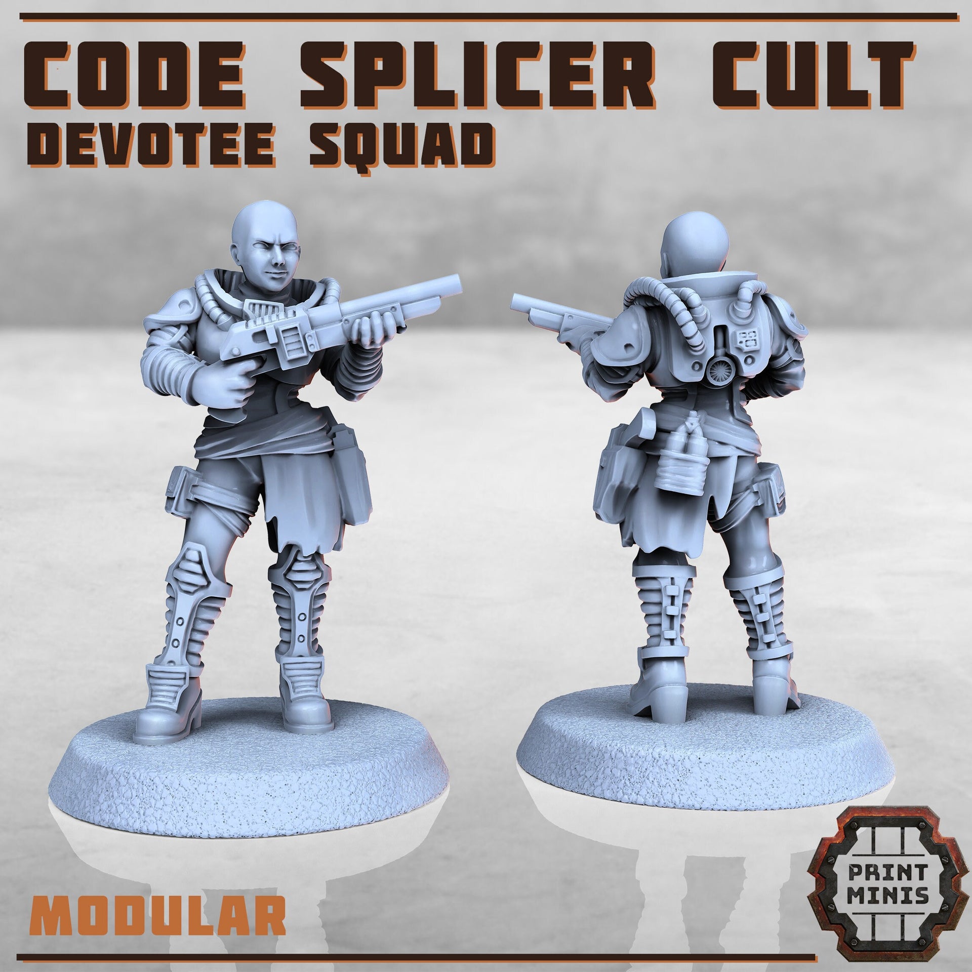 Code Splicer AcCultolyte - Print Minis | Sci Fi | Light Infantry | 28mm Heroic | Wasteland | Apocalypse | Cultist | Alien Hybrid