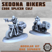 Sedone Bikers, Code Splicer Culte - Print Minis | Sci Fi | Light Infantry | 28mm Heroic | Wasteland | Apocalypse | Cultist | Alien Hybrid