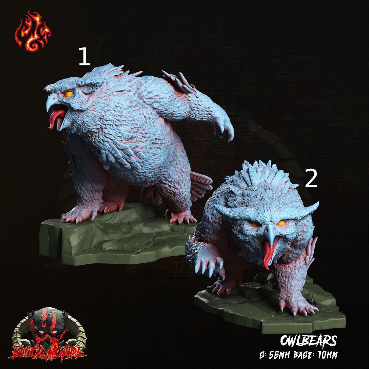 Owlbears - Crippled God Foundry | 32mm | Blood Horde | Monster