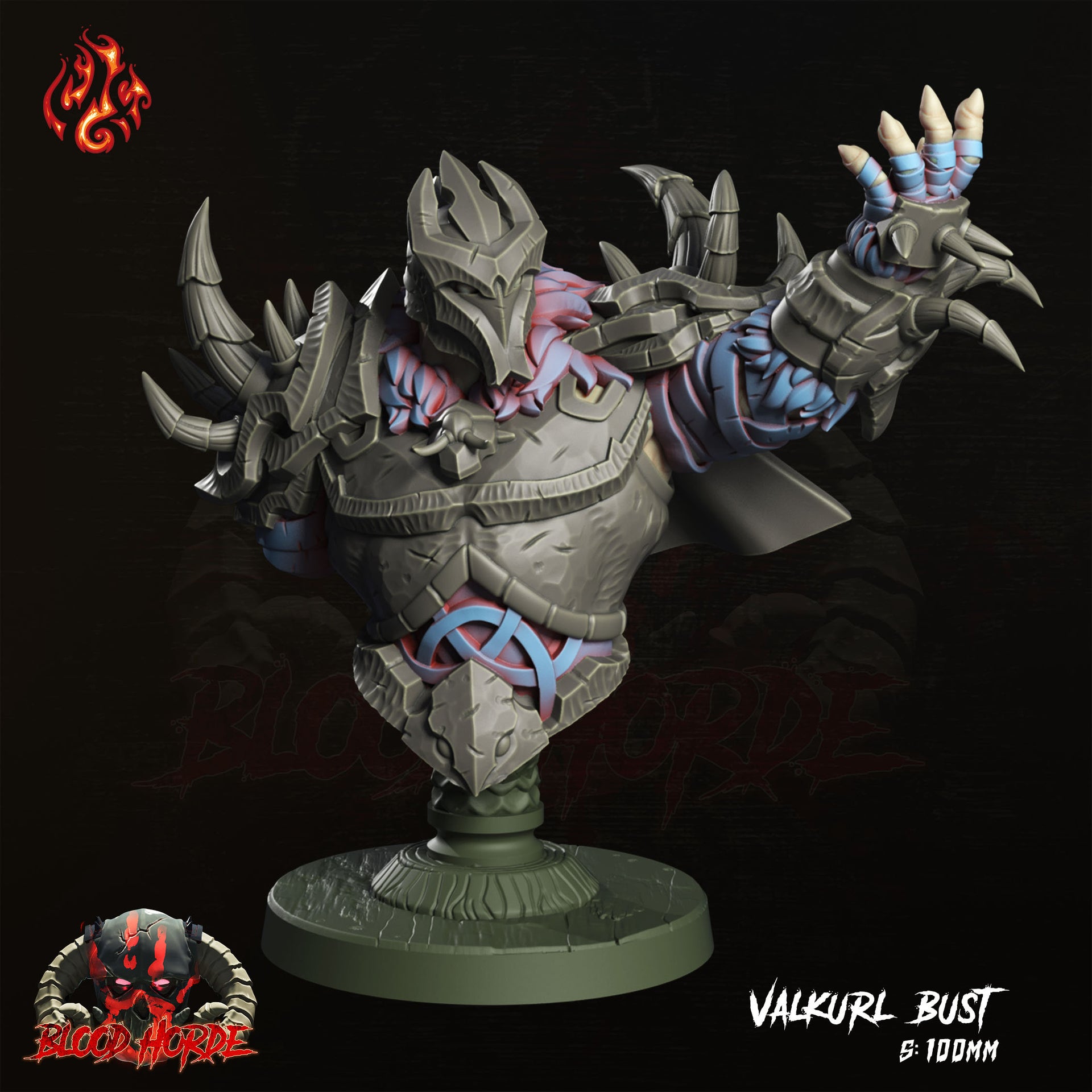 Valkurl, the Chaos Warlord Bust - Crippled God Foundry | 32mm | Blood Horde | Barbarian | Champion | Viking